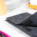 Glamza Hair Straightener Mat & Pouch - Made from Heat Resistant Safety Felt - Ideal for Home & Travel (Dark Grey) - Buy Online on GoSupps.com