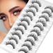 False Eyelashes Wispy 100% Handmade Luxurious Cat Eyelashes Natural Look 10 Pair Wispies Lashes For Daily work and Wedding Easy to Wear (Bemi Wispy)