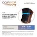 Copper Fit Elite Knee Compression Sleeve Brace - Black (Large/X-Large) - Buy Online on GoSupps.com