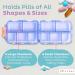 V1 Portable Travel Pill Organizer - 10 Slot Durable Case for Meds Vitamins & Travel Essentials - Blue - Buy Online on GoSupps.com