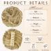 BARSDAR Claw Clip Messy Bun Hairpiece - Curly Synthetic Hair Extension in Creamy Blonde/Sandy Highlights - Buy Online on GoSupps.com