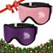 MUSICOZY Sleep Mask for Men Women 3D Breathable Sleeping Eye Mask Light Blockout Soft Cool Silk Eye Cover Blindfold for Travel Office Nap Night Sleeping Pink & Purple 2 Packs