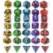 Smartdealspro Polyhedral Dice Set for D&D RPG - 5x 7-Die Double-Colors with Pouches - Buy Online on GoSupps.com