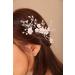 BERYUAN Bridal White Flowers Pearls Rhinestone Beads Hair Comb Pins Set Pearls Rhinestone Wedding Hair Accessories Flowers Pearls Bridal Headpiece for Brides Bridesmaid Girls (rose gold) - Buy Online on GoSupps.com