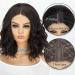 K'ryssma Short Bob Lace Front Wig 14 Black Natural Wave T-Part Synthetic Hair Wig for Black Women - Glueless Shoulder Length Wavy Hair - Buy Online on GoSupps.com