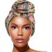 TouchUps Hair Bun Cap Hair Protection Head Wrap Hairbun Cap Wrap African Turban Pattern Headwrap Headscarf Light Green Light Pink One size - Buy Online on GoSupps.com