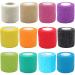 12 Rolls Self Adhesive Bandage Wrap 2inch x 5 Yards Sticky Athletic Elastic Non Woven Cohesive Bandage Breathable for Ankle Wrist Sports Injuries Wound Vet Tap for Dogs Cats 12 Colors 12 Count (Pack of 1)
