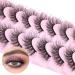 Mink Lashes - Natural Look, Fluffy Fake Eyelashes | Full Volume, Curly Soft 3D Faux Mink Extensions | Pack of Wispy & Fluffy Strip Lashes - Buy Online on GoSupps.com