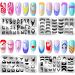 Mwoot Nail Stencil Stamp Set - 4 Geometric Leopard Pattern Plates for French Nail Art Manicure - International Shipping Available - Buy Online on GoSupps.com
