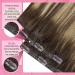 Youngsee 40cm Clip-in Extensions | Real Hair Ombre Dark Brown Balayage Caramel Blonde | 120g Remy Hair - Short Clip-in Extensions (7PCs) - Buy Online on GoSupps.com