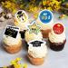 Ercadio 72 Pack Graduation Edible Cupcake Toppers Class of 2024 Grad Cap Cupcake Picks for 2024 Graduation Theme Party Cake Decorations Supplies Edible-72 - Buy Online on GoSupps.com