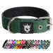 Tspro tactical dog collar 3.3 cm wide military quality strong dog collar thick dog collar robust metal buckle dog collar green-s (green-s) S-neck size (adjustable 35.5cm-43cm) green