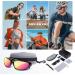 Rivbos RB831/RB832 Polarized Sunglasses - Lightweight TR90 Cycling & Sports Glasses for Men & Women | UV400 Protection for Hiking Running Golf & Fishing - Black & Pink - Buy Online on GoSupps.com