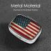 Rustic American Flag Pill Box - 2 Compartment Metal Storage Case for Vitamins & Medications | Portable Organizer for Pocket & Purse - Buy Online on GoSupps.com