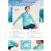 Buy TSLA Boy UPF 50+ Rash Guard - Aqua & Navy Long Sleeve Swimwear | UV Sun Protection Surf Shirts for Kids | Bsr11 1pack - Buy Online on GoSupps.com