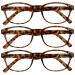 The reading glasses are taking special 3-pack offer brown tortoisy readers women men rrr76-2 +2.00 +2.00 diopttries brown tortoise spatt