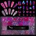 AB Nail Crystal Gems EBANKU Flat Back Nail Art Rhinestone and Diamond for Nails Professional Purple Nail Jewel Diamond for Nail Craft Fluorescent Purple