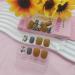 Square Press on Nails - Floral Designs Yellow & Grey Glossy Artificial Nails Fall Collection | 24 Pcs - Perfect for Women - Shop Internationally - Buy Online on GoSupps.com