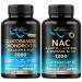 NUTRAHARMONY NAC Capsules & Glucosamine Chondroitin - N-Acetyl L-Cysteine - Antioxidant Immune & Thyroid Support - Joint Support Supplement - Cartilage Support Flexibility & Strength - Made in USA