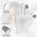 3 Pairs Medium White Cotton Moisturizing Gloves for Overnight Hand Repair and Eczema Treatment - Buy Online on GoSupps.com
