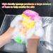 Buy 4-Piece Bathing Sponge Set | Large Massage Shower Sponges for Deep Peeling | Colorful Body Scrubs for Men Women & Adolescents - International Shipping - Buy Online on GoSupps.com