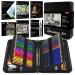 124 PCS Drawing Kit Shuttle Art Professional Drawing Supplies with Sketch Charcoal Colored Graphite Pastel Pencils & Sticks Complete Drawing Tools and Paper Pads in Zipper Case for Artists& Kids
