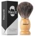 Perfecto 100% Original Pure Badger Shaving Brush. Engineered for The Best Vintage Gift for Dad. for Fathers Day Gift All Methods Safety Razor Double Edge Razor Staight Razor Shaving Razor Brown