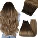 Youngsee Tressen real hair balayage 45cm real hair brawl to take a close brown blonde hair claws real hair balayage weaving hair extensions double tresse invisible hairpin real hair 100g #4/10/16