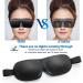 3D Eye Sleep Mask Blindfold for Napping, Yoga & Traveling - Adjustable Strap for Comfort - Black - Buy Online on GoSupps.com