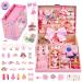 Hair Accessories for Girls  Including Jewelry Box/Hair Clips/Hair Barrettes/Hair Ties/Hair Bows  Girl Gifts for Kindergarten Graduation  Birthday  children's day  Gift Toys for Age 2 3 4 5 6 7 8-12 Combination 2