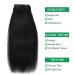 Black Kinky Straight Clip In Hair Extensions - 14 Inch - 120g - Pack of 10 - Buy Online on GoSupps.com