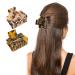 2 Pcs Hair Clips Medium Acetic Acid French Design Non Slip Strong Hold Leopard Hair Clips for Women Ladies Girls Thin Medium Thick Hair Fashionable Hair Styling Accessories