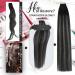 Moresoo 60cm Real Hair Tape Extensions - Ombre Black & Silver Balayage Invisible 50g Long Hair Extensions - Buy Online on GoSupps.com