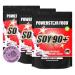 Powerstar Soy 90+ |3kg soy-protein isolate without sugar additive |Made in Germany |Genetic engineering unchanged |Vegan protein powder with 93% protein i.tr.|Vegan & Lactose -free |Wild Berry Yoghurt Wild Berry-Yoghurt 1 kg (3-pack)