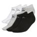 adidas Superlite No Show (6 Pairs) Womens Athletic Socks Medium Black/Heather Light Grey/White