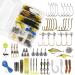 MadBite 181/196/214pcs Terminal Tackle Kits, Fresh and Saltwater, Bass/Panfish/Trout Fishing Tackle Kits, Fishing Gear, Fishing Lures, Fishing Accessory Kit w/Tackle Box, Hooks/Weights/Sinkers & Rigs B: Bass Fishing Kits/187pcs/3600 Tackle Box