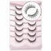 Wrong eyelashes natural look 7 pairs 3D faux nerz eyelashes only short fake eye eyelashes pack for small eyes 13mm A01 A01 (9mm-11mm)