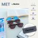 Buy OPULIZE Met Large Comfortable Reading Glasses | Clear Black Arms & Blue Mirrored Lens | UV400 Sun Readers for Men & Women +3.00 Diopters - Buy Online on GoSupps.com