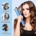 Automatic Curling Iron Auto Hair Curler Wand with Large Rotating Barrel & 4 Temps & 3 Timers Large Display Curling Iron with Dual Voltage Auto Shut-Off Fast Heating for Hair Styling Blue - Buy Online on GoSupps.com