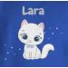 Personalized Gift T-Shirt for Girls - Cute Cat Design by Shirtracer | Custom Name | Royal Blue - Buy Online on GoSupps.com