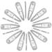 Yolev Rhinestone Snap Hairpin Set - 16 Pieces Crystal Wedding Hair Clips - Buy Online on GoSupps.com