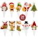 Christmas Cupcake Toppers | 30 Pcs Holiday Set | Xmas Santa Gingerbread Man Snowman Designs | Christmas Party Baking Decorations | Xmas Reindeer Gnome Elf plus Stocking Cake Toppers | By BASHOUT - Buy Online on GoSupps.com