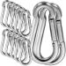 LANIAKEA 12Pcs 4inch Spring Snap Hook, M10 Stainless Steel Quick Links, 3/8 inch Large Carabiner Clips Heavy Duty for Camping, Swing, Hammock, Hiking, Fishing, Gym, 770LBS