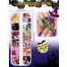 Ebanku 12 Color Halloween Nail Seedlets - 3D Glitter Sequin Nail Art & Holographic Decorations for Manicure Face & Body - Buy Online on GoSupps.com
