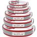 Personalized Reflective Leather Dog Collar - Engraved Name Tape for Small to Large Dogs & Cats | Senristar Red (L) - Buy Online on GoSupps.com