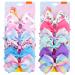 LABOTA 12pcs Siwa Bows Hair Bows Alligator Clips 5 Inches Mermaid Unicorn Rainbow Alligator Clips Grosgrain Ribbon Hair Barrettes for Toddler Teens Kids Girls Birthday Gift Holiday Present