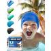 Kidverse bathing cap children - waterproof bathing hood children with anti -slip nops for non -slip hold - UV protection swimming cap children - 100% tearproof - silicone floating cap m dark blue