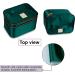 Eudora Double Layer Travel Makeup Bag - Green Nylon Satin Organizer with Mirror and Brush Holders | Large Cosmetics Bag for Women - Buy Online on GoSupps.com