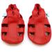 Dotty Fish Soft Leather Baby Shoes | Toddler Sandals | Non-slip Suede Soles | Red | 0-6 Months to 3-4 Years - Buy Online on GoSupps.com