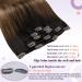 LAAVOO Ombre Brown Clip-In Hair Extensions | Remy Real Hair Balayage - 5 Pieces 70g | Double Brick #2/6/18 - 30cm - Buy Online on GoSupps.com